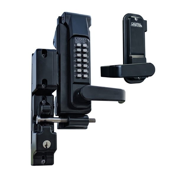 Lockey SUMO GL2 Surface Mount Gate Lock Single Combination Jet Black Marine Grade GL2SUMO-JBMG - main